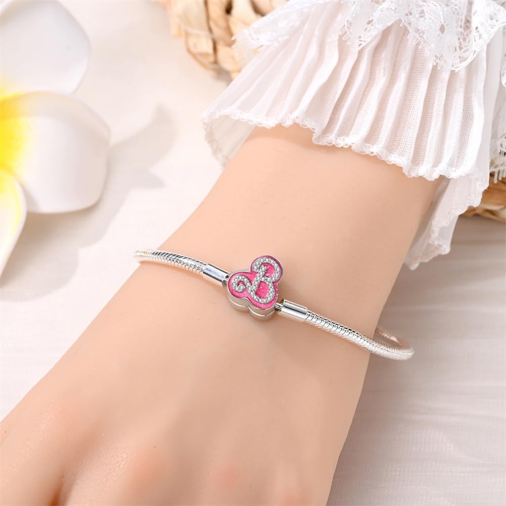 Detalle de TINSLO Damen Armband 925er Sterling Silber – Herzverschluss, Schlangen Gliederarmband