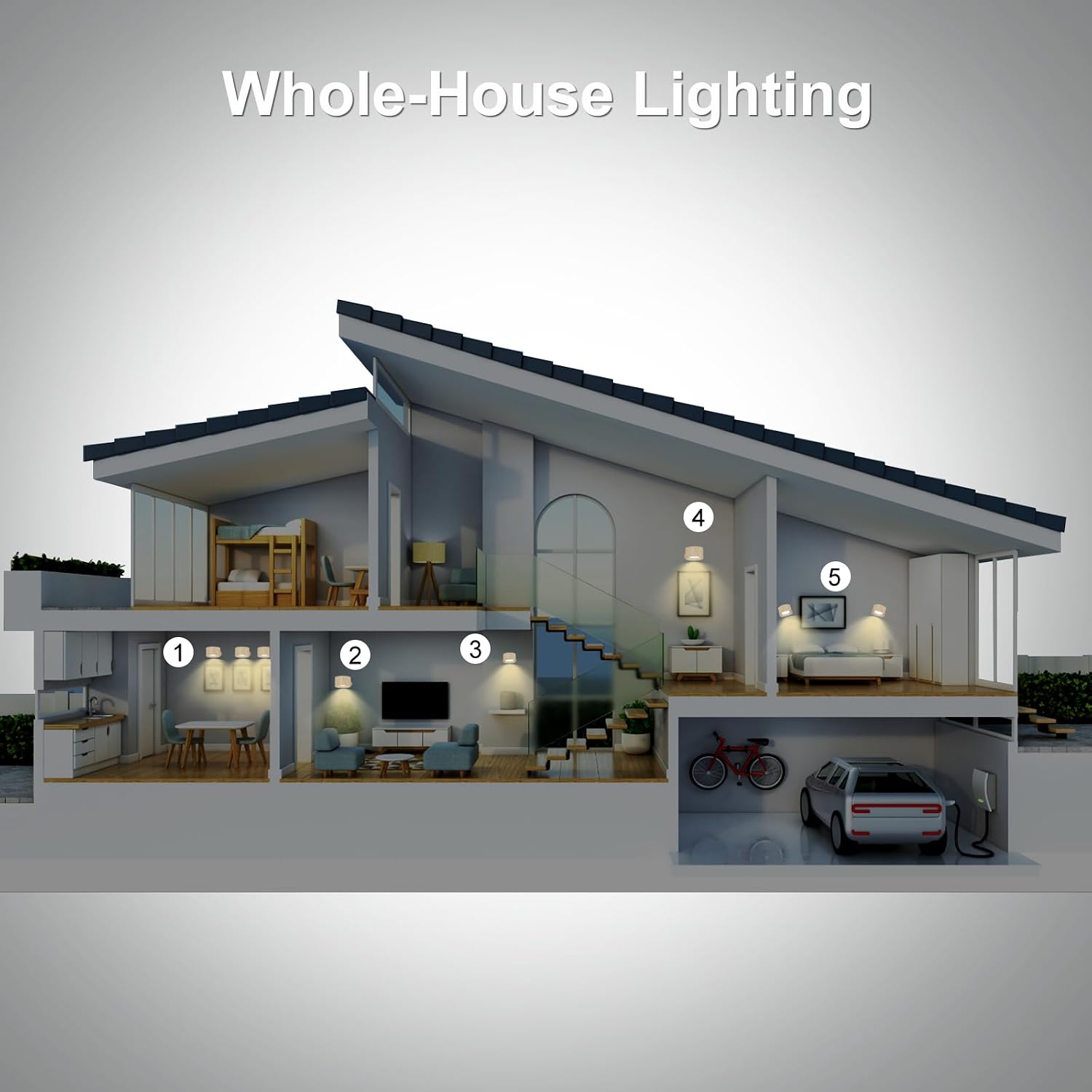 Thumbnail 6 de Feallive LED Wall Light with USB, dimmable 2