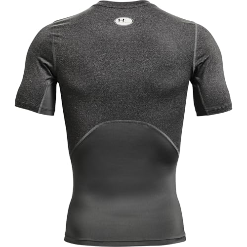 Detalle 2 de Under Armour HeatGear Compression Shirt pour hommes – Carbon Heather/Black (XS)
