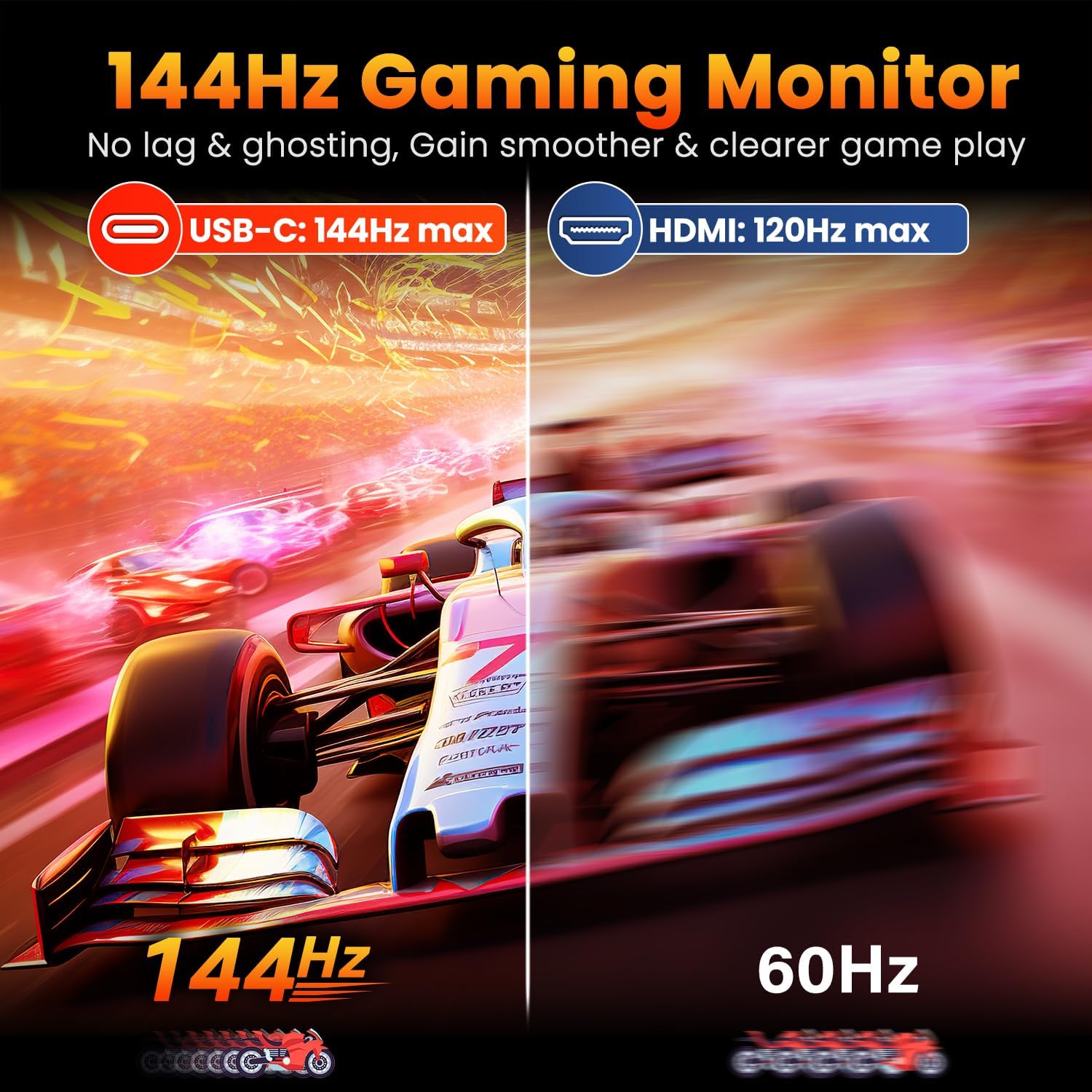 Thumbnail 2 de Upperizon 16-inch Portable Monitor: 2.5K QHD, 144 Hz, USB-C/HDMI, Aluminum Build