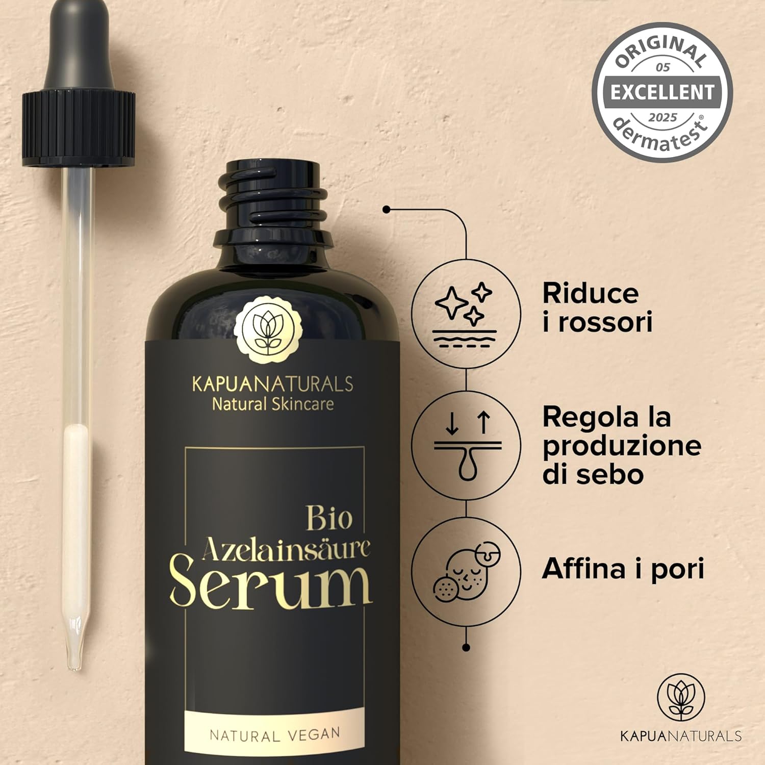 Thumbnail 2 de Siero all’acido azelaico ad alta concentrazione Viso 100 ml con pantenolo, zinco, calendula, escina ed estratto di liquirizia