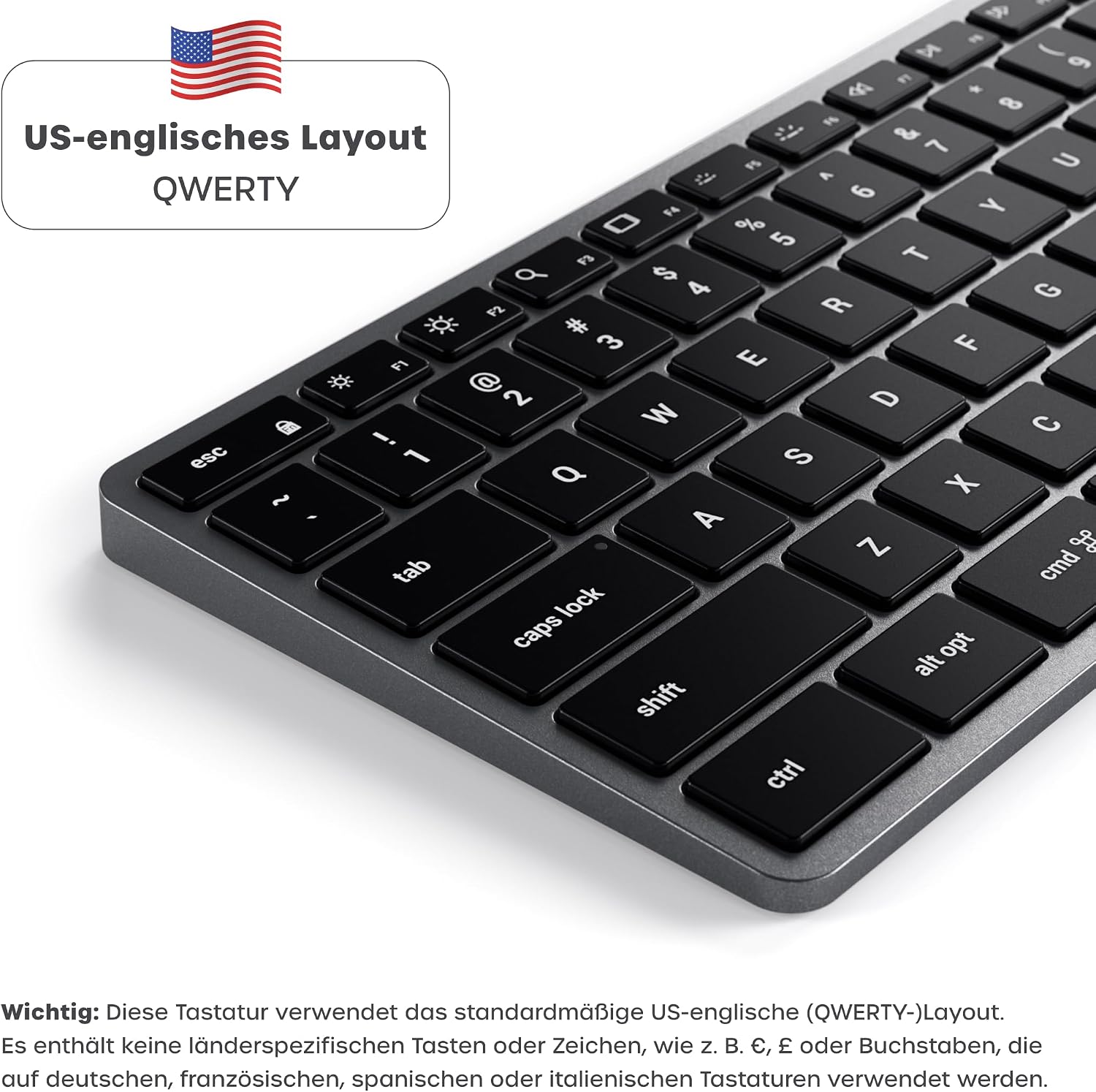 Detalle 2 de SATECHI Slim X3 Bluetooth Tastatur 4 Geräte ⌨