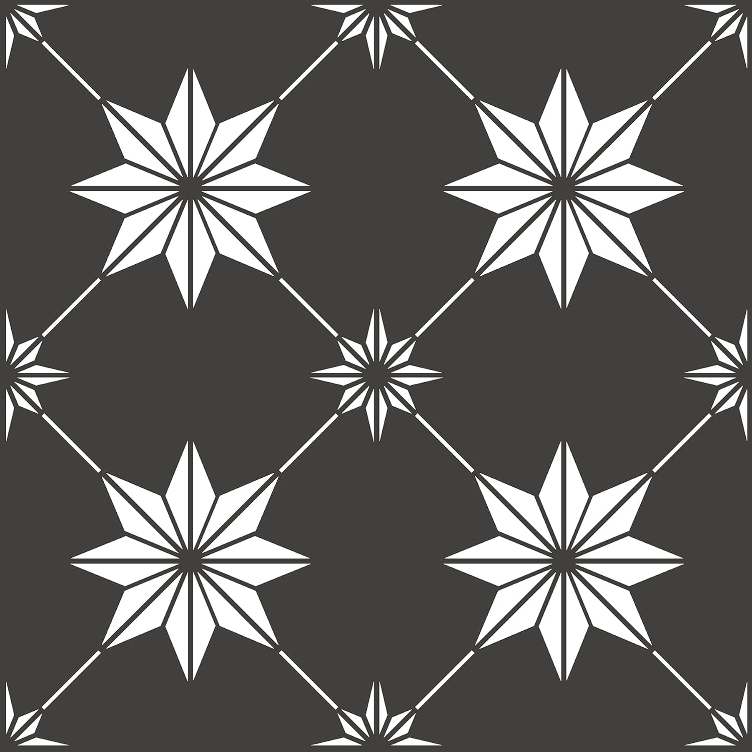 Detalle de Rigel Peel & Stick Floor Tiles (Black & White, 12 x 12 inches)