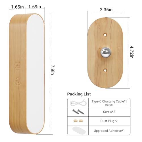 Thumbnail 7 de Hensam Applique Murale Intérieure LED Sans Fil Rechargeable – 5000 mAh, 5 températures et rotation 360°