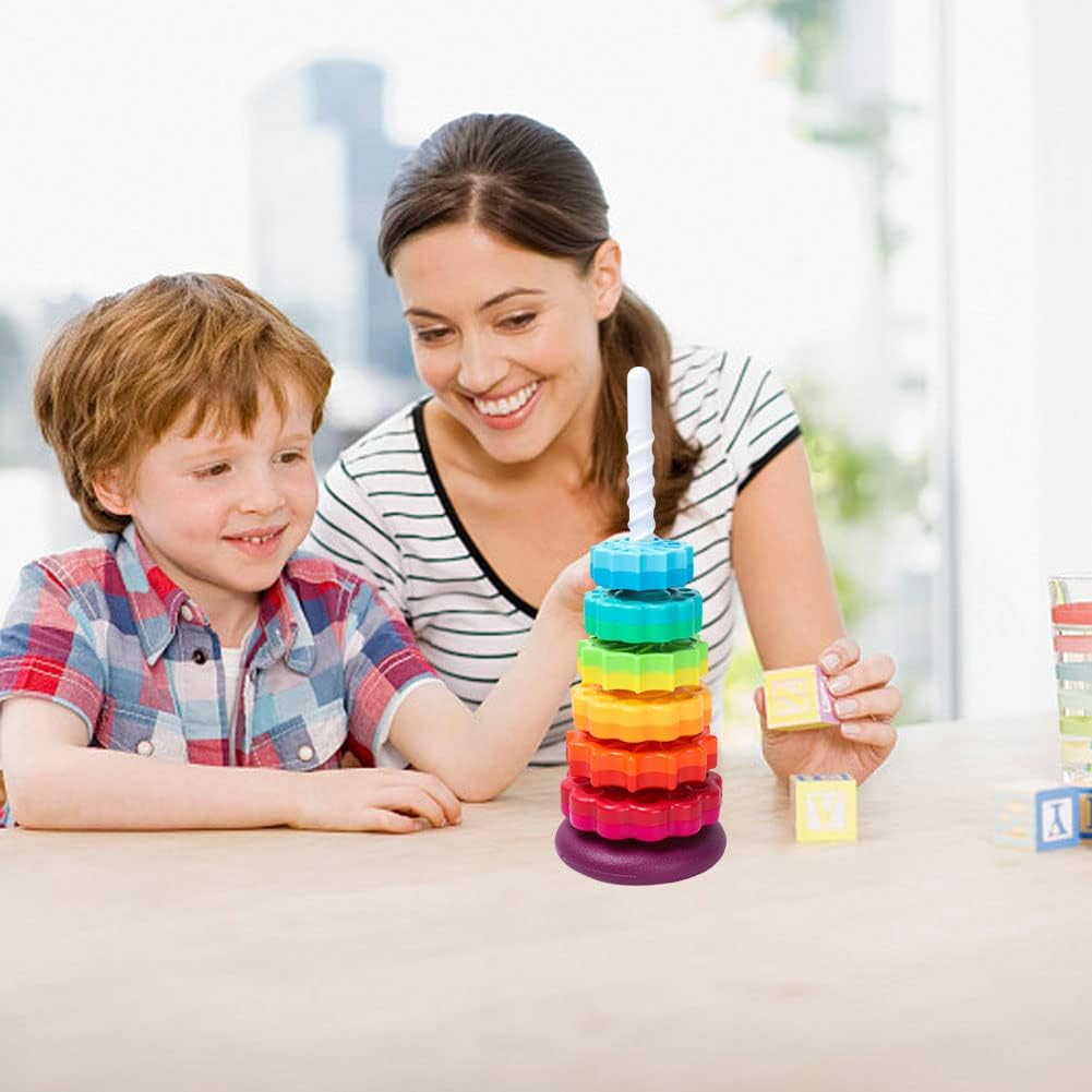 Thumbnail 4 de Baby Spinning Toy Rainbow Stacking 6pcs