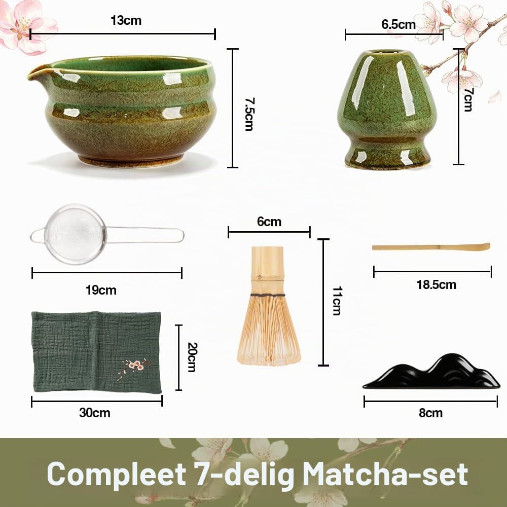 Thumbnail 5 de oasymala MC1 matchaset van keramiek, groen, met schenktuit en accessoires