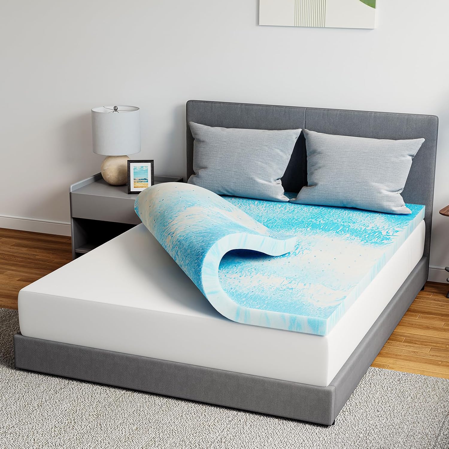 Thumbnail 6 de Novilla Memory Foam Mattress Topper, 2-Inch