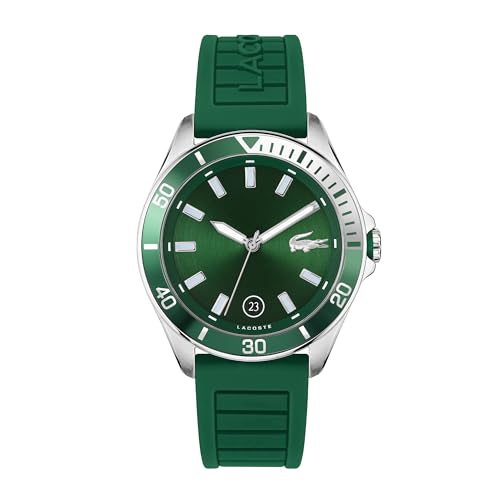 Detalle de Lacoste Orologio Analogico da Uomo Collezione TIEBREAKER – Cinturino silicone verde, 2011263