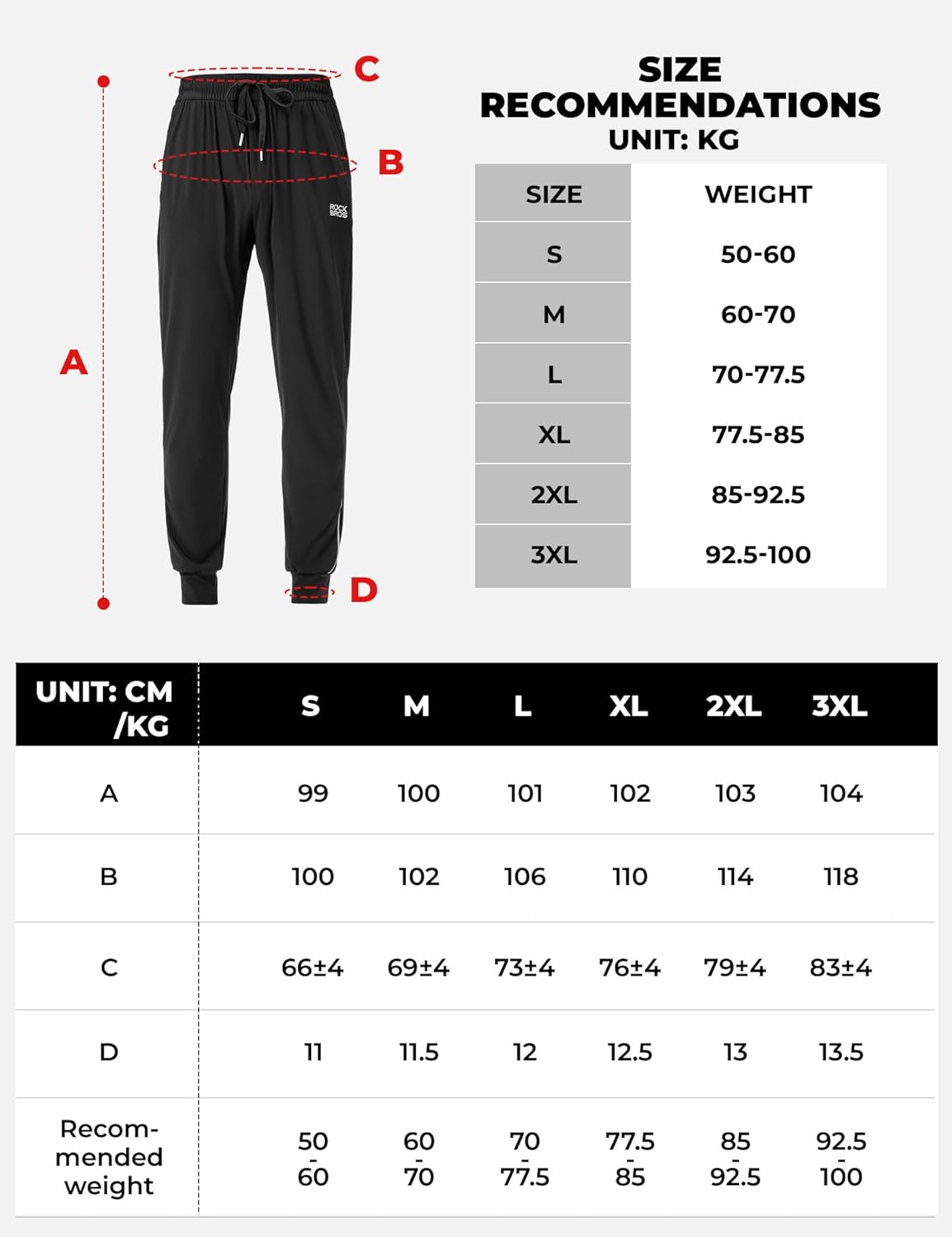 Thumbnail 5 de ROCKBROS Pantaloni lunghi ciclismo estivo uomo traspiranti a asciugatura rapida, neri