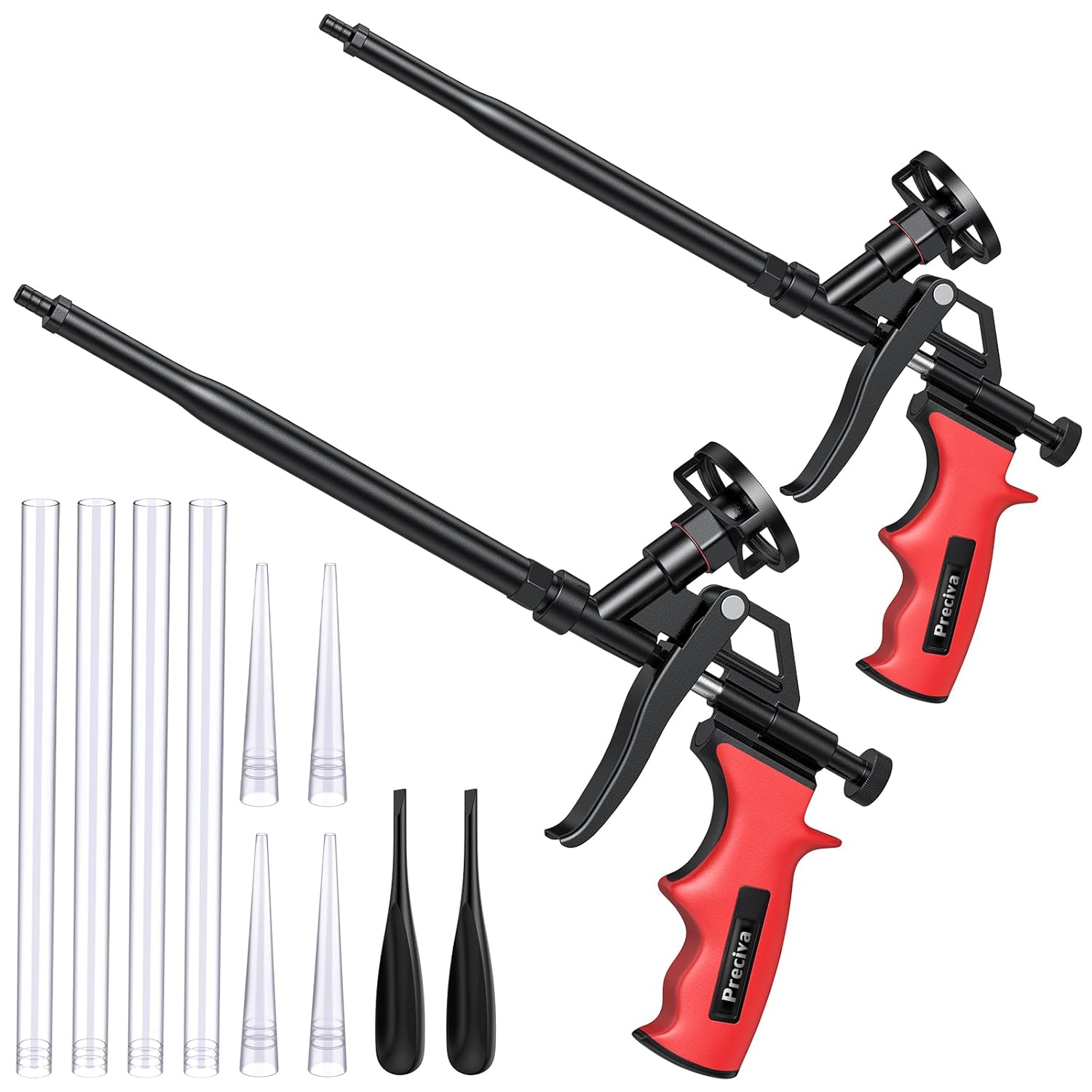 Preciva 2pcs Expanding Foaming Gun — Professional PU Foam Filler and Applicator