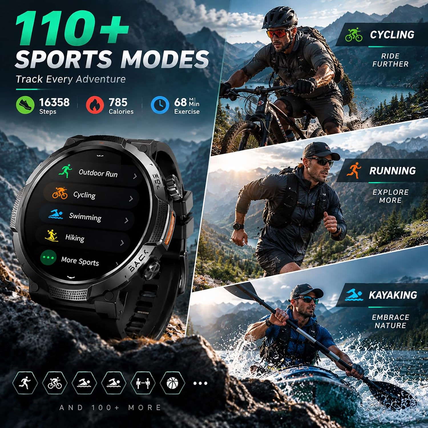 Detalle 2 de Soudorv Smartwatch 1.53-Inch HD Display