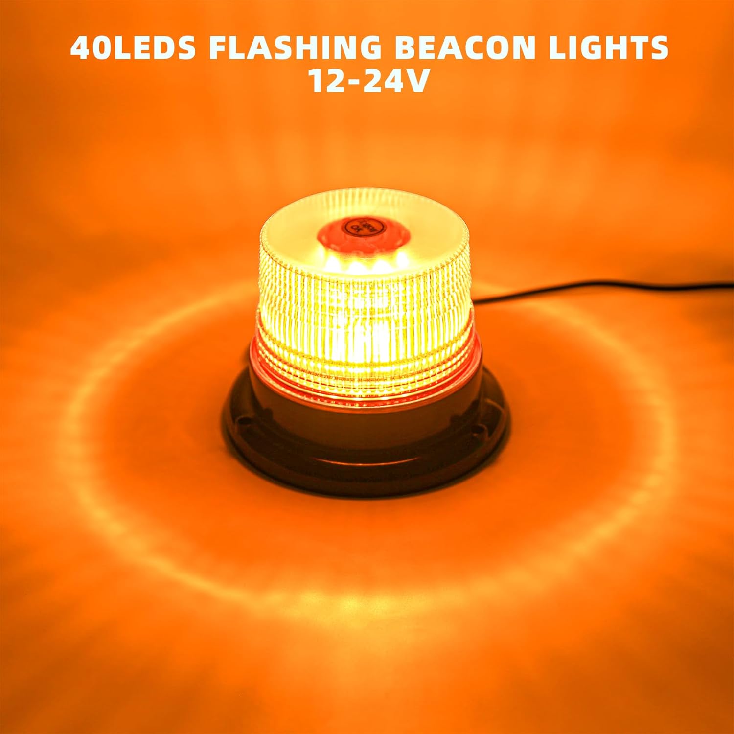 Detalle de PKINGLAKE Amber Beacon Strobe Lights with Magnetic Base