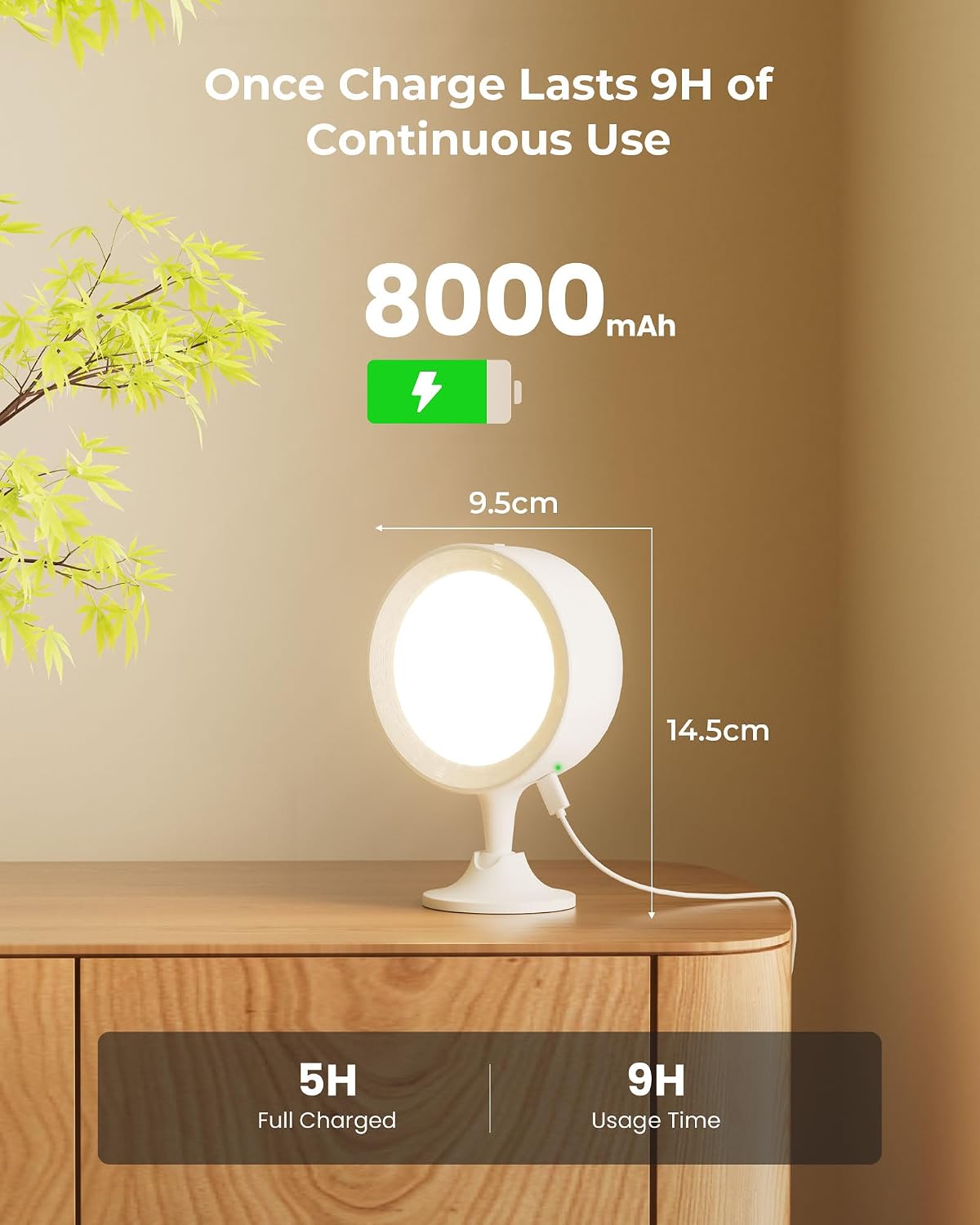 Detalle de FULEN WL11 Rechargeable LED Wall Lights, 4-Pack, 18 Colours, Touch and Remote Control