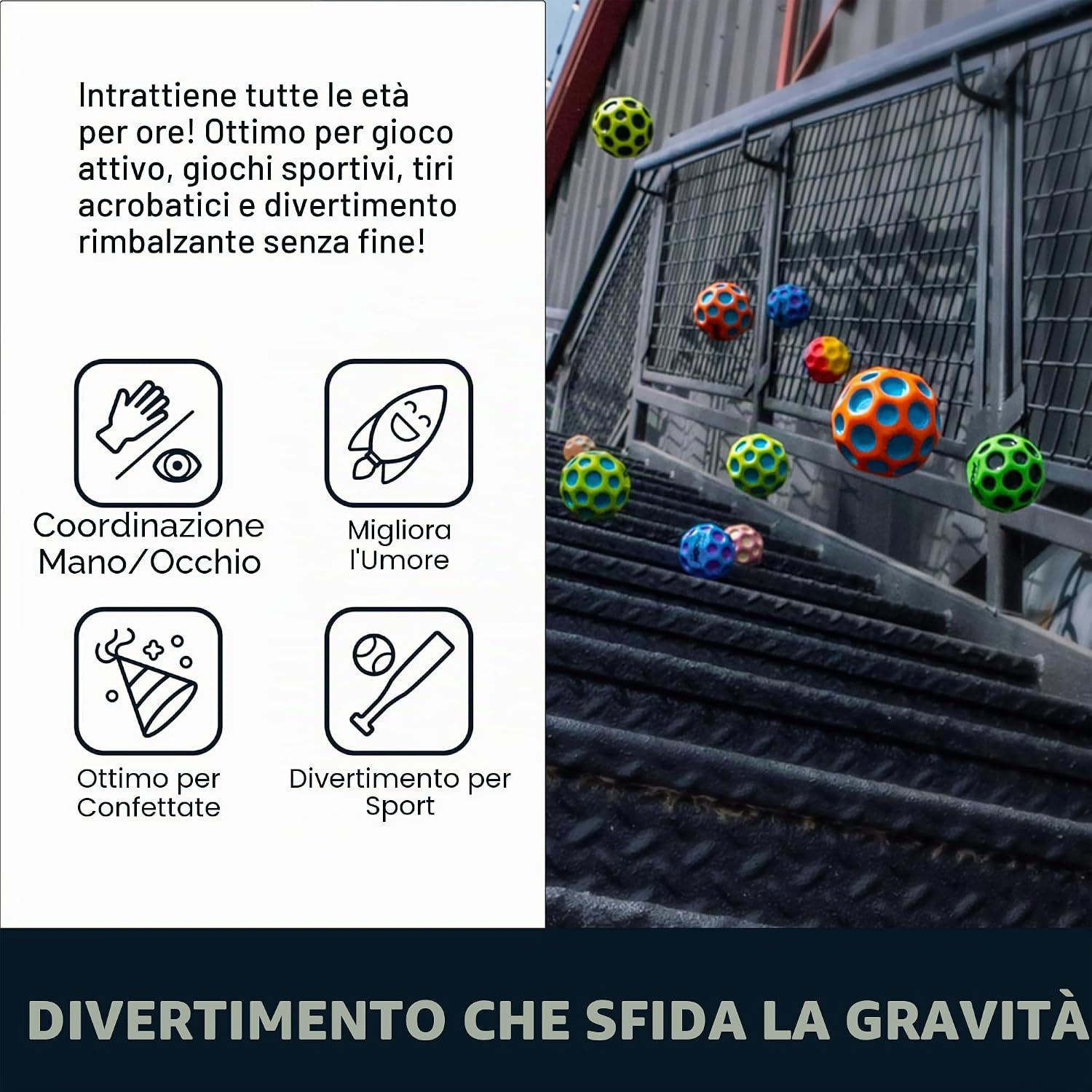 Thumbnail 3 de Waboba Moonshine Ball: palla illuminata e iper rimbalzante per giochi notturni