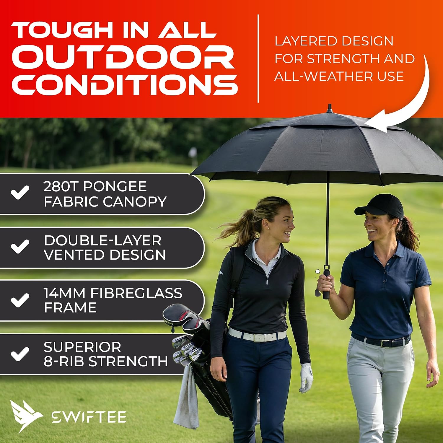 Detalle de 60 Inch Golf Umbrella Automatic Open
