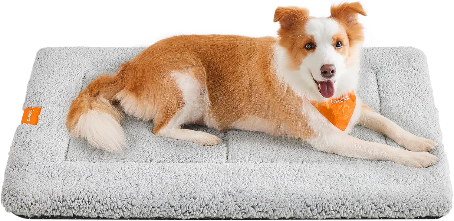 Thumbnail 6 de Feandrea Warm Dog Cat Bed: 75 x 50 cm Crate Mattress with Non-Slip Base