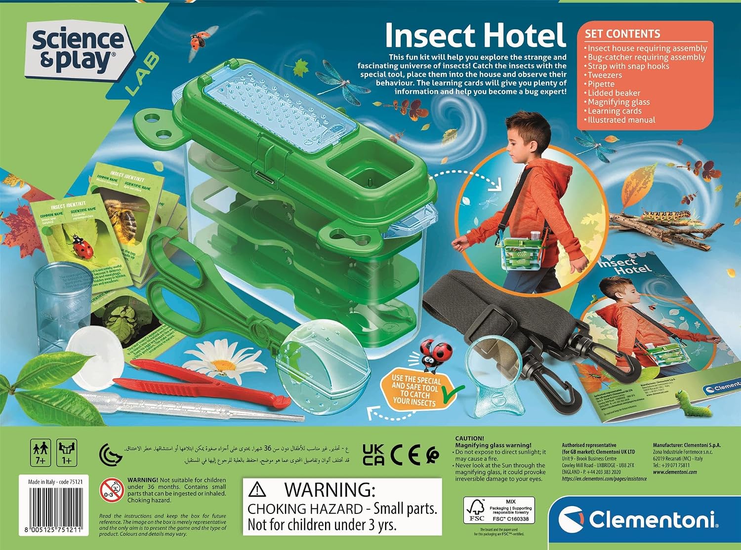 Detalle 1 de Clementoni Science&Play Insect Hotel (75121) science kit for kids 7+