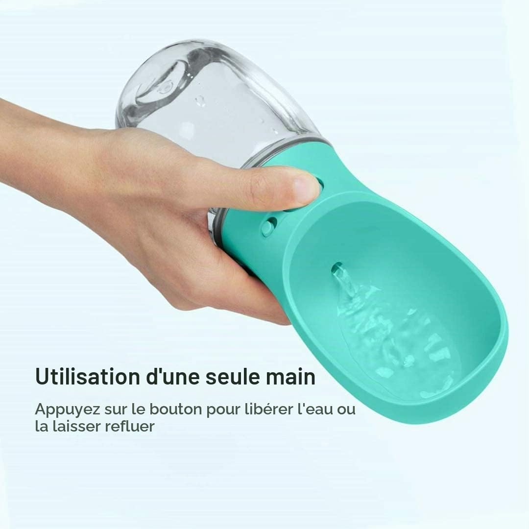 Detalle de COTOP draagbare drinkfles voor huisdieren, 350 ml, blauw, met karabijnhaak