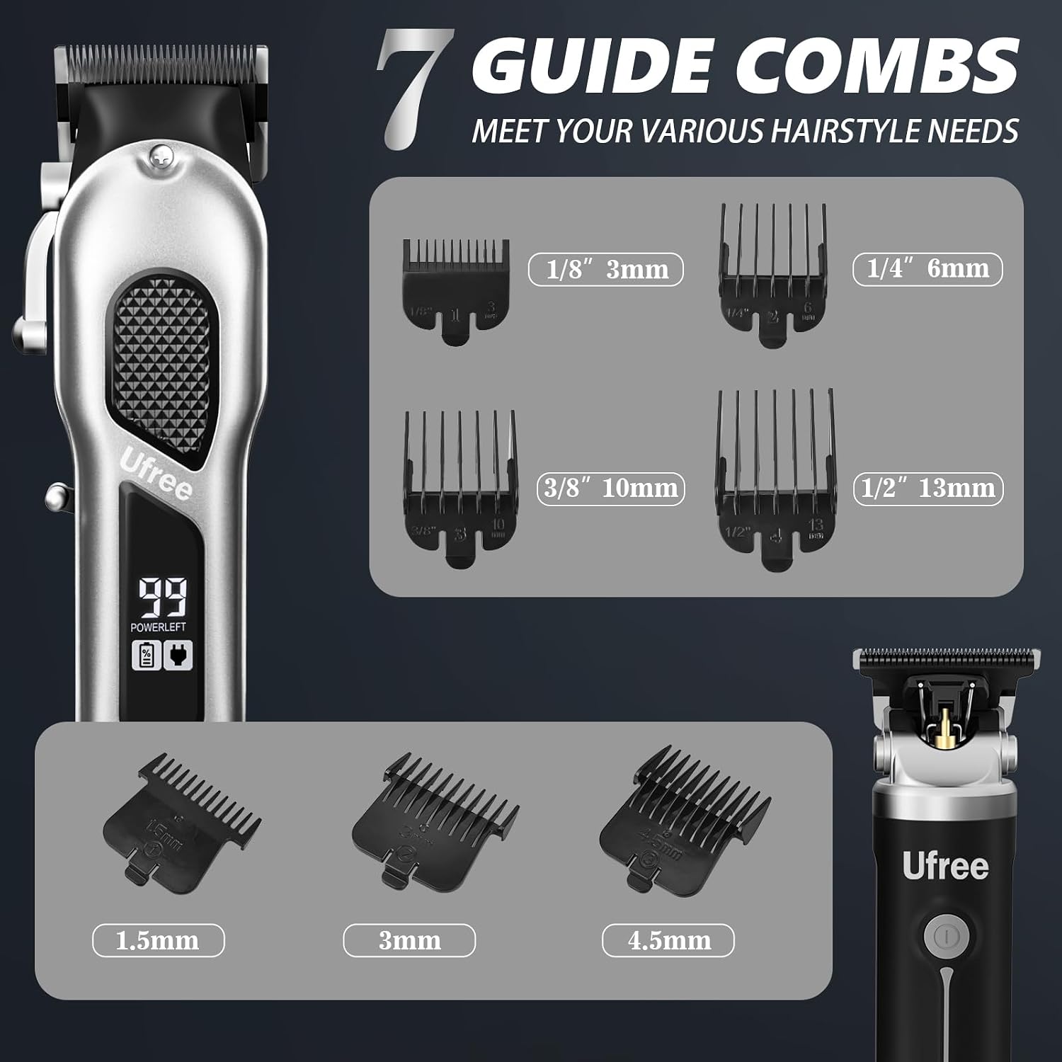 Detalle 1 de Ufree Hair Clippers 17-piece Kit ๐