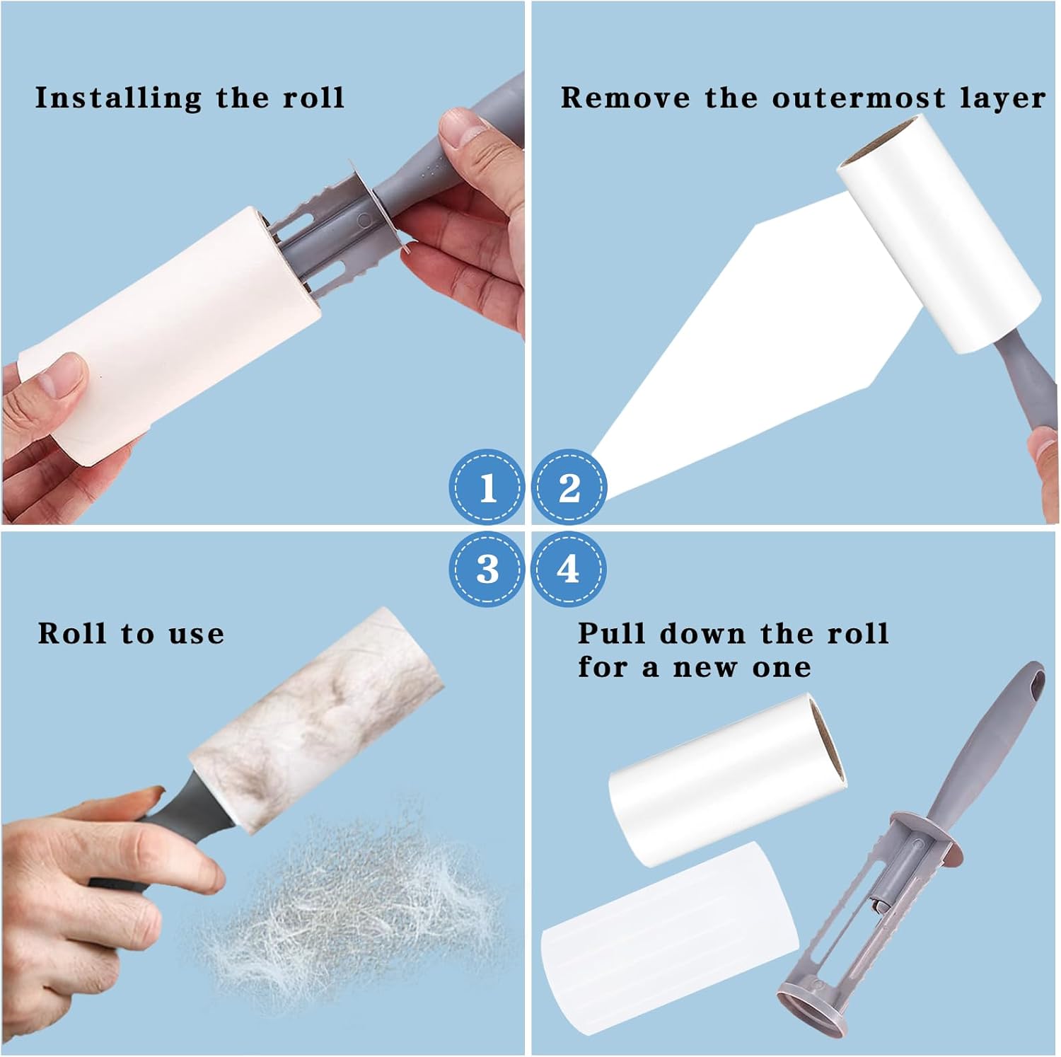 Thumbnail 3 de Omtofo Fusselrolle 540 Blatt 🧹