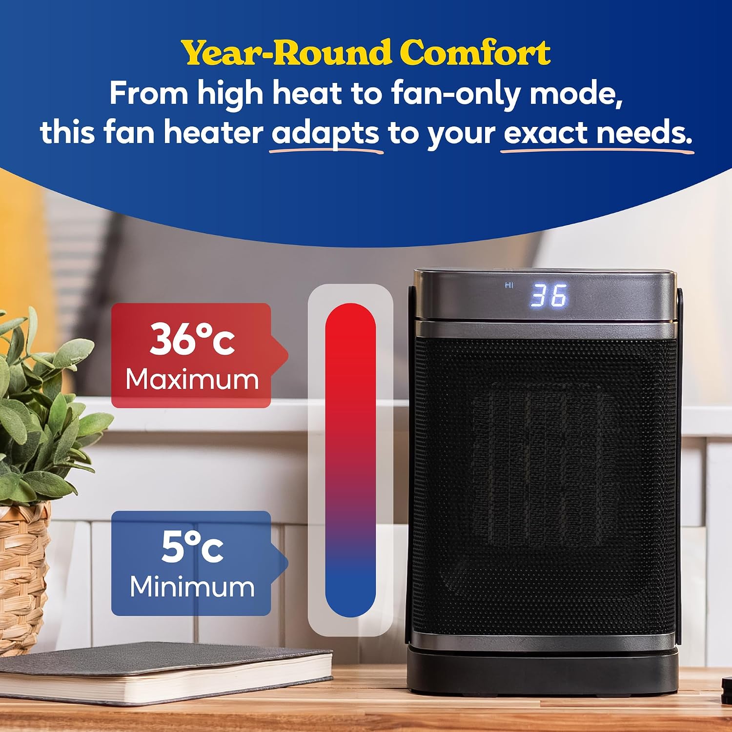 Thumbnail 5 de Russell Hobbs Space Heater RHCH2001S 1500W ⌁ 🚰