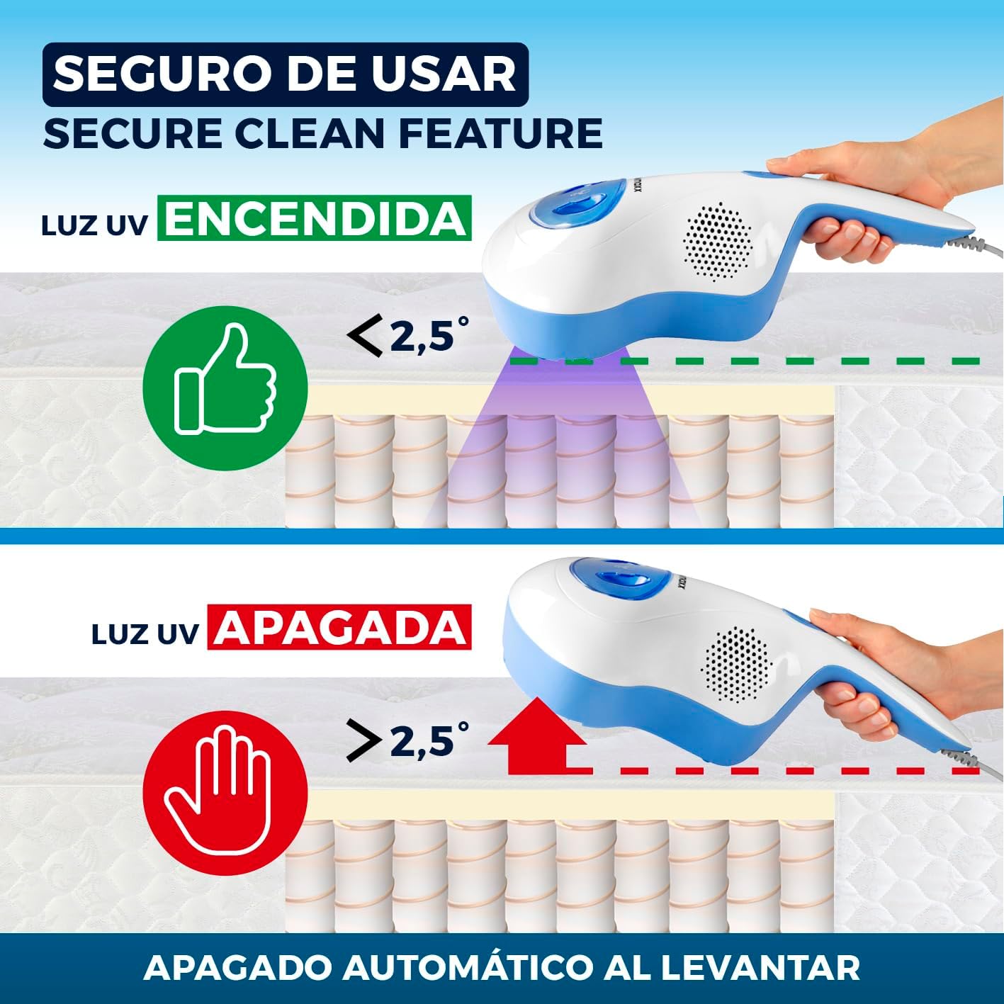 Thumbnail 6 de CLEANmaxx Aspirador de ácaros UV-C con EPA y luz desinfectante