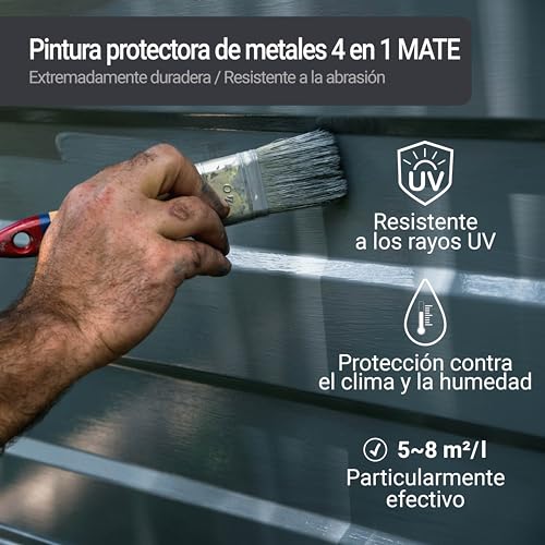 Detalle de WO-WE Peinture métal MAT 3 en 1 anti-corrosion W909, 2,5 L ⚙