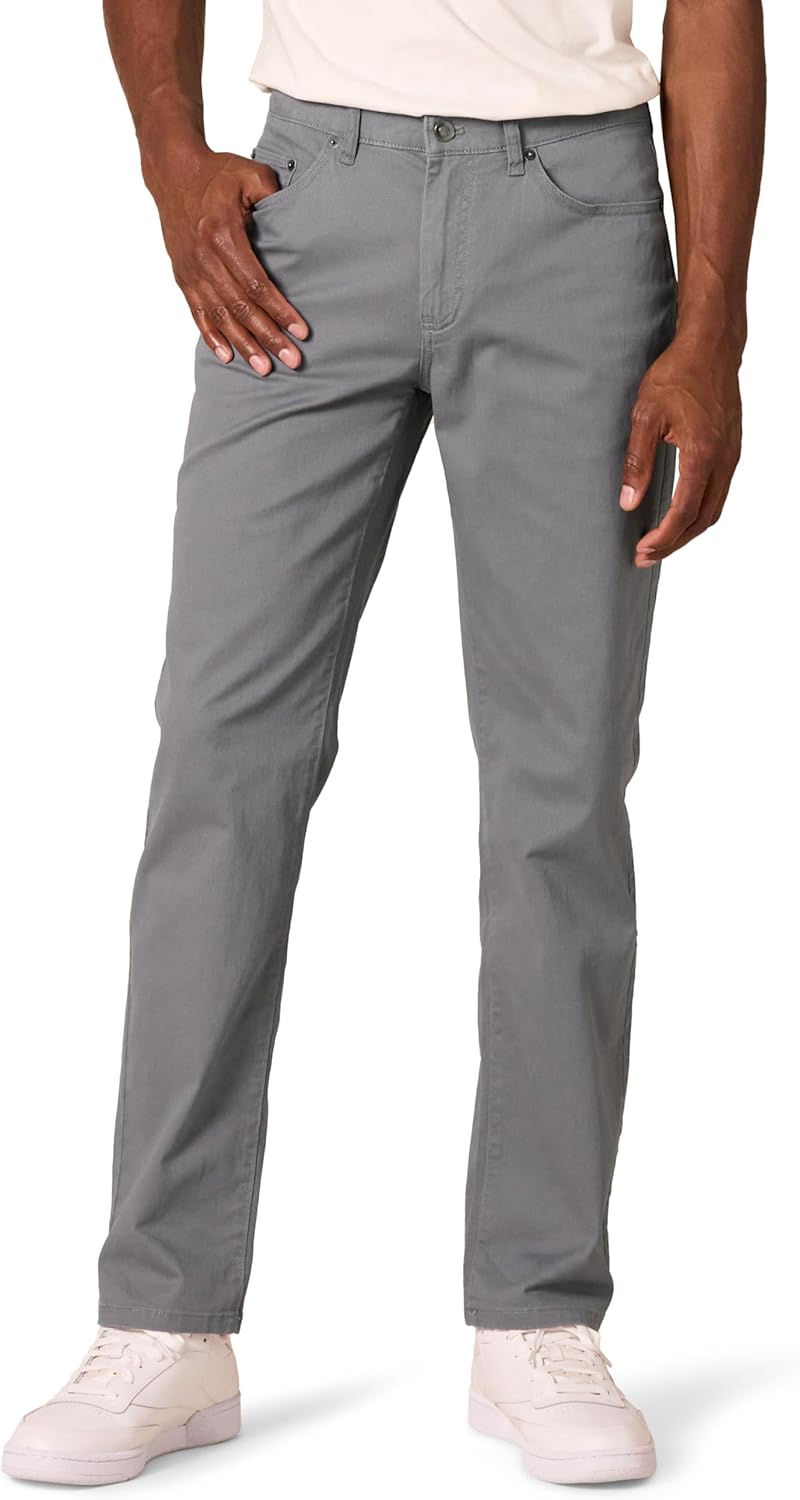 Thumbnail 5 de Amazon Essentials men’s Relaxed-Fit 5-pocket stretch twill trousers, dark grey (36W / 29L)