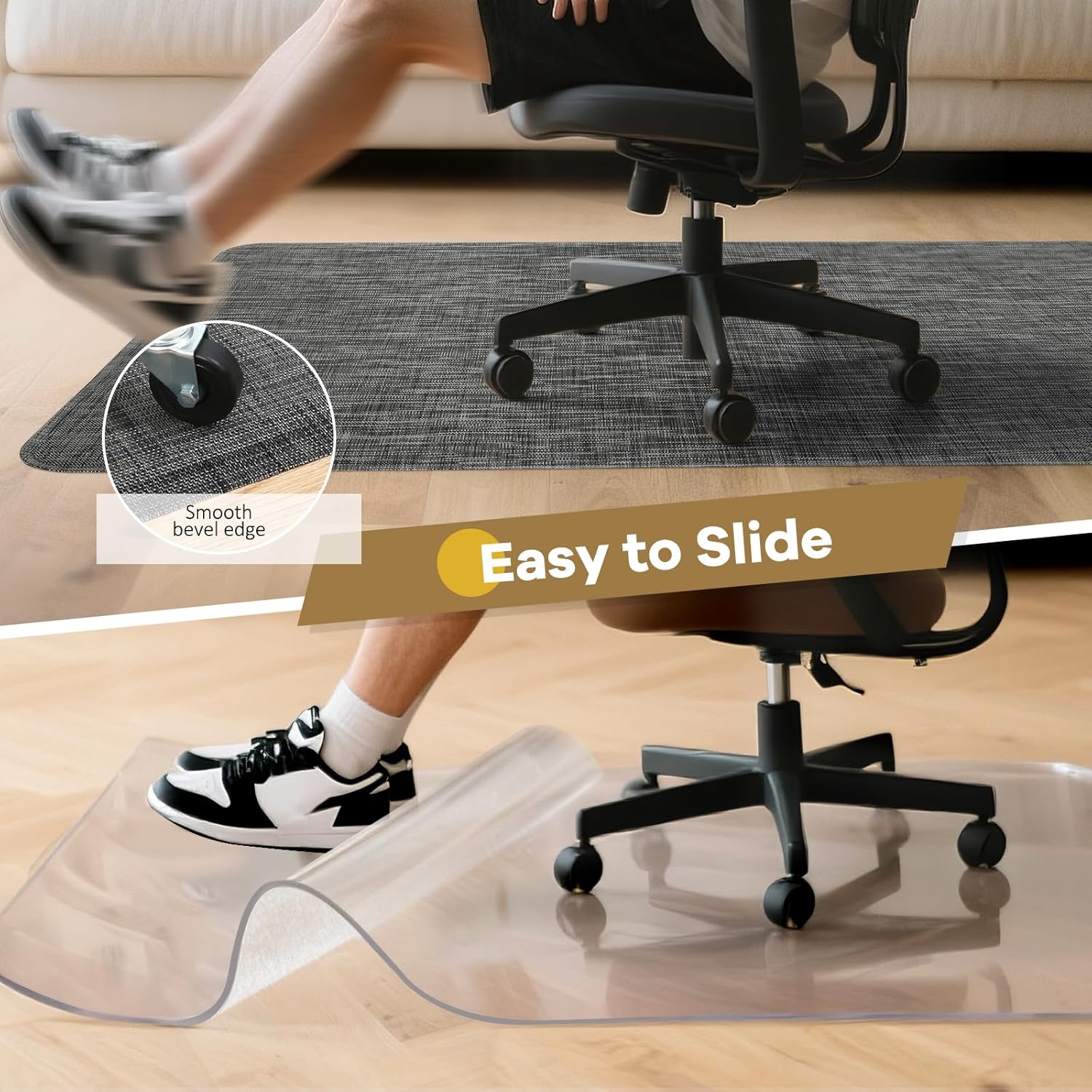 Detalle 2 de BesWin Office Chair Mat 90x120cm for Hard Floors