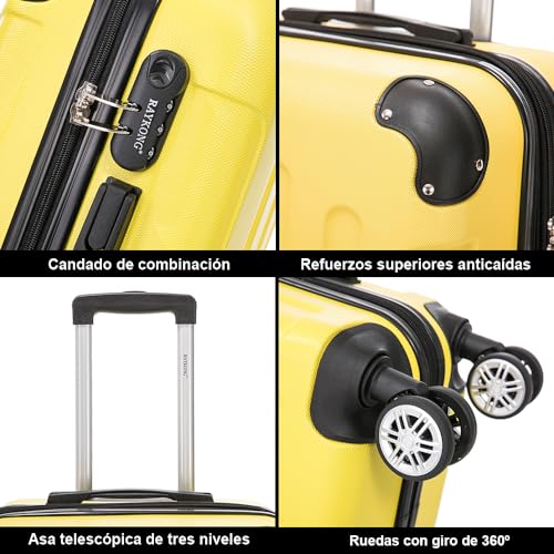 Thumbnail 4 de RAYKONG Maleta Cabina 40L ABS amarillo 🧳