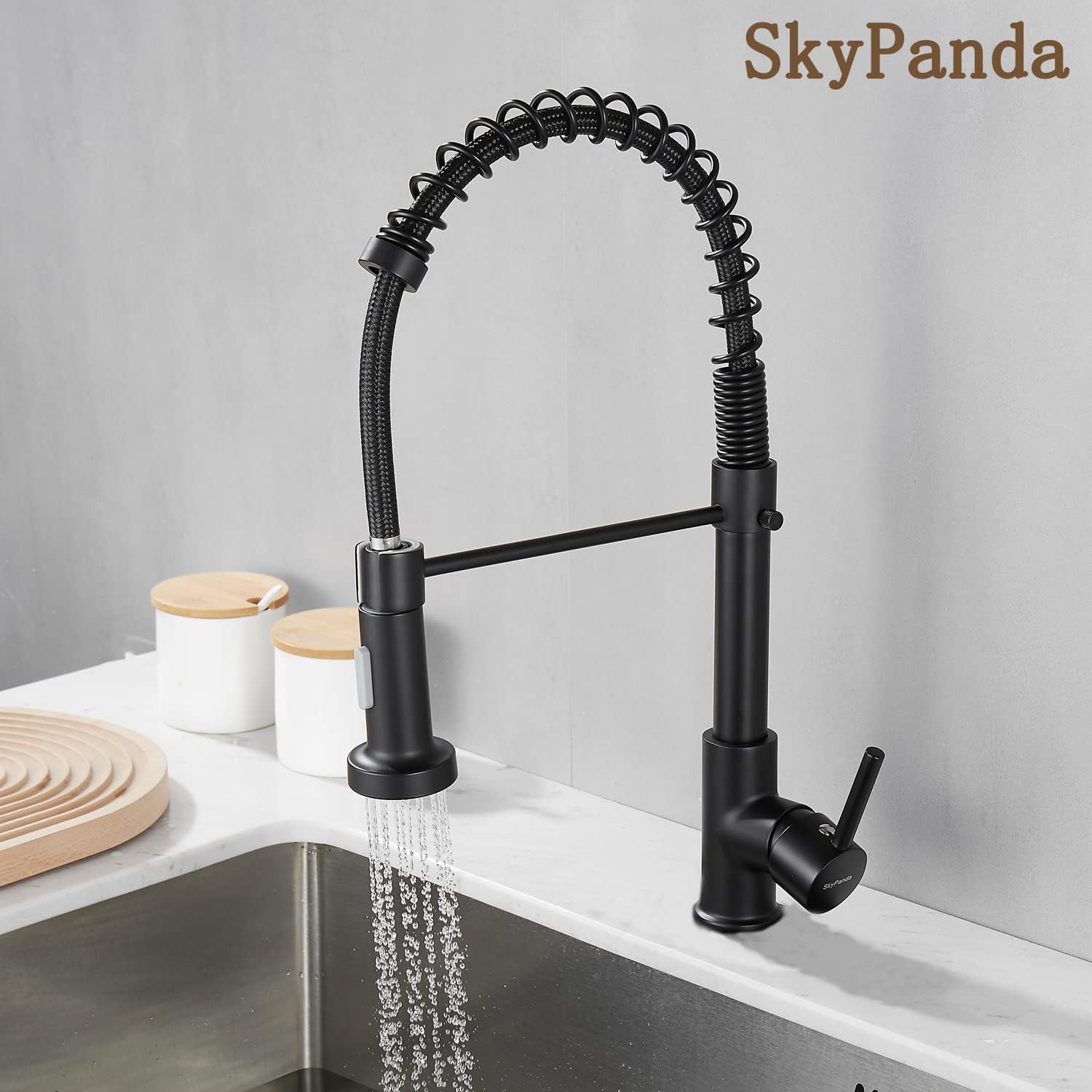 Detalle de SkyPanda ed760a4d-f775-4c40-96f1-150042b7ff48 köksblandare med utdragbar dusch