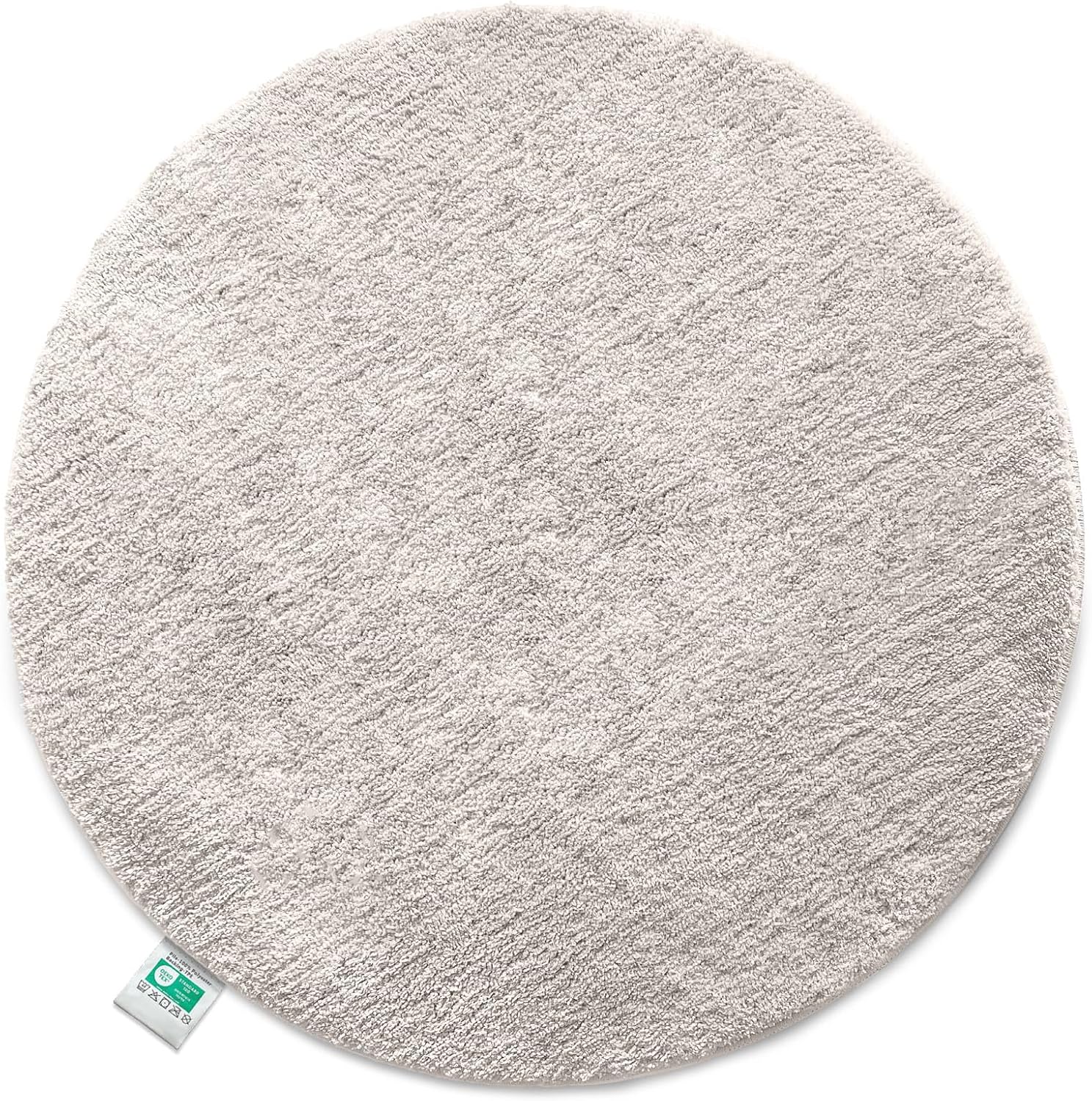 Detalle de Floordirekt Badematte Sky Ivory Rund 95 cm – Rutschfest, waschbar und schadstoffgeprüft