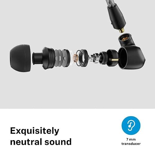 Detalle de Sennheiser IE 200: auriculares intraurales de alta fidelidad con doble afinación y diseño ergonómico