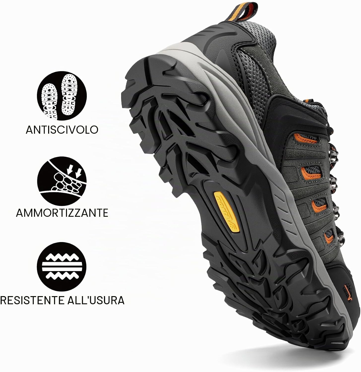 Detalle de NORTIV 8 Scarpe da Trekking Uomo: impermeabili, traspiranti e robuste per all'aperto
