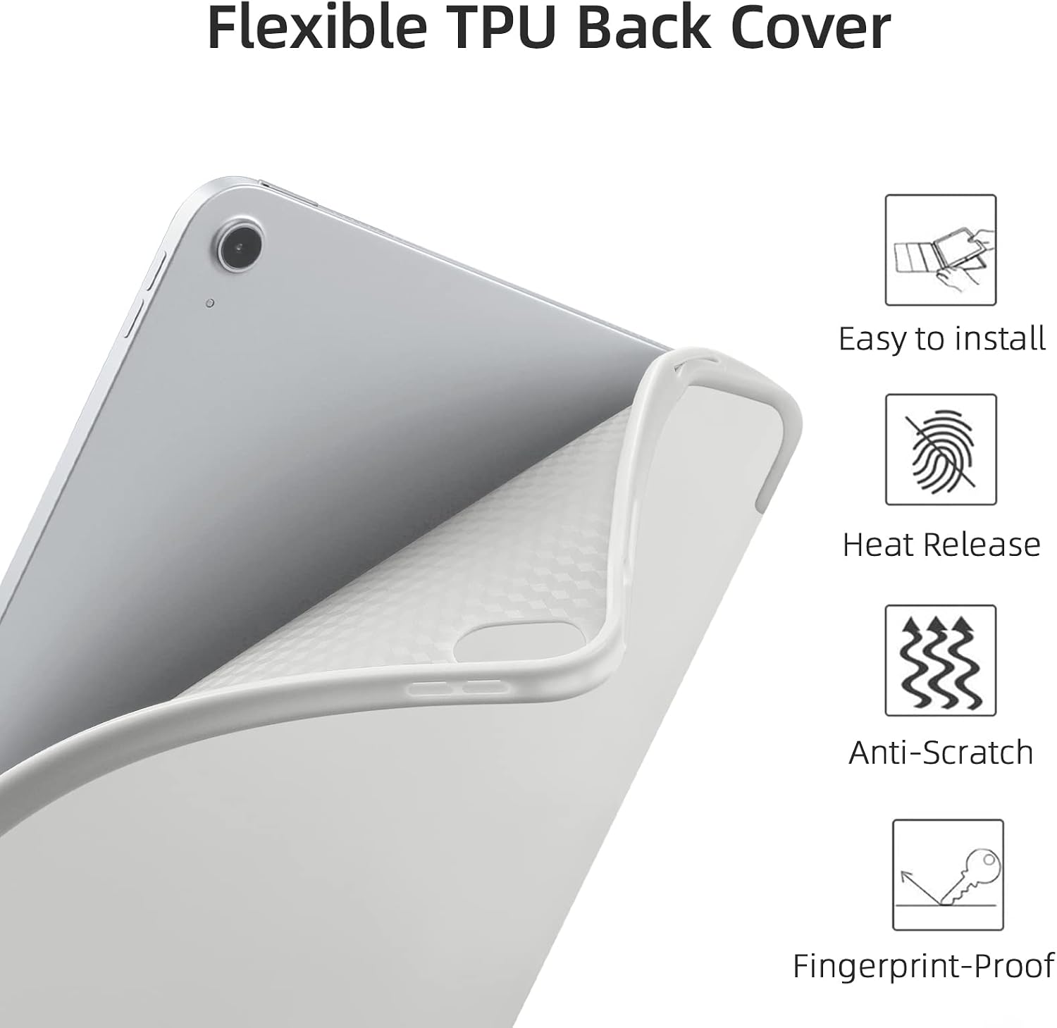 Detalle de Vobafe Case for iPad A16 11th/10th, 11in trifold cover
