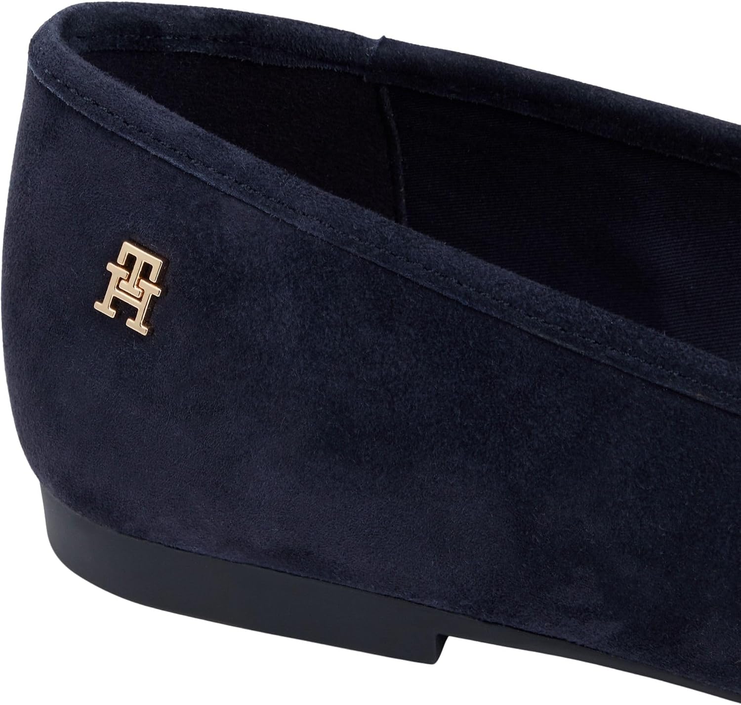 Detalle 2 de Tommy Hilfiger Damen Suede Ballerina FW0FW09357 - Elegante Leder-Ballerinas