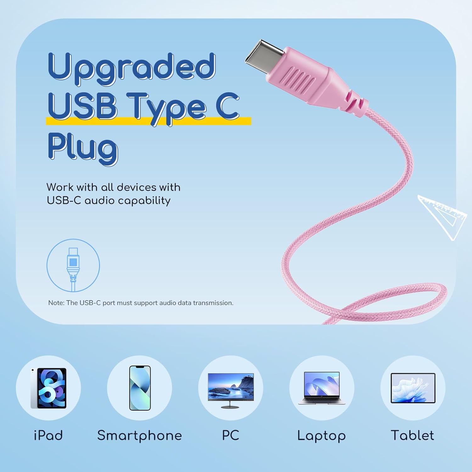 Thumbnail 1 de EarFun Kids Wired Headphones (Type C, Foldable) with Mic and 85/94 dB Volume Limiter – Violet