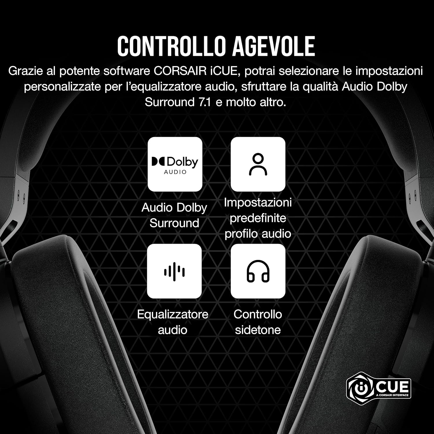 Thumbnail 5 de Corsair HS55 SURROUND: cuffie da gaming cablate leggere con Dolby 7.1 e microfono omnidirezionale