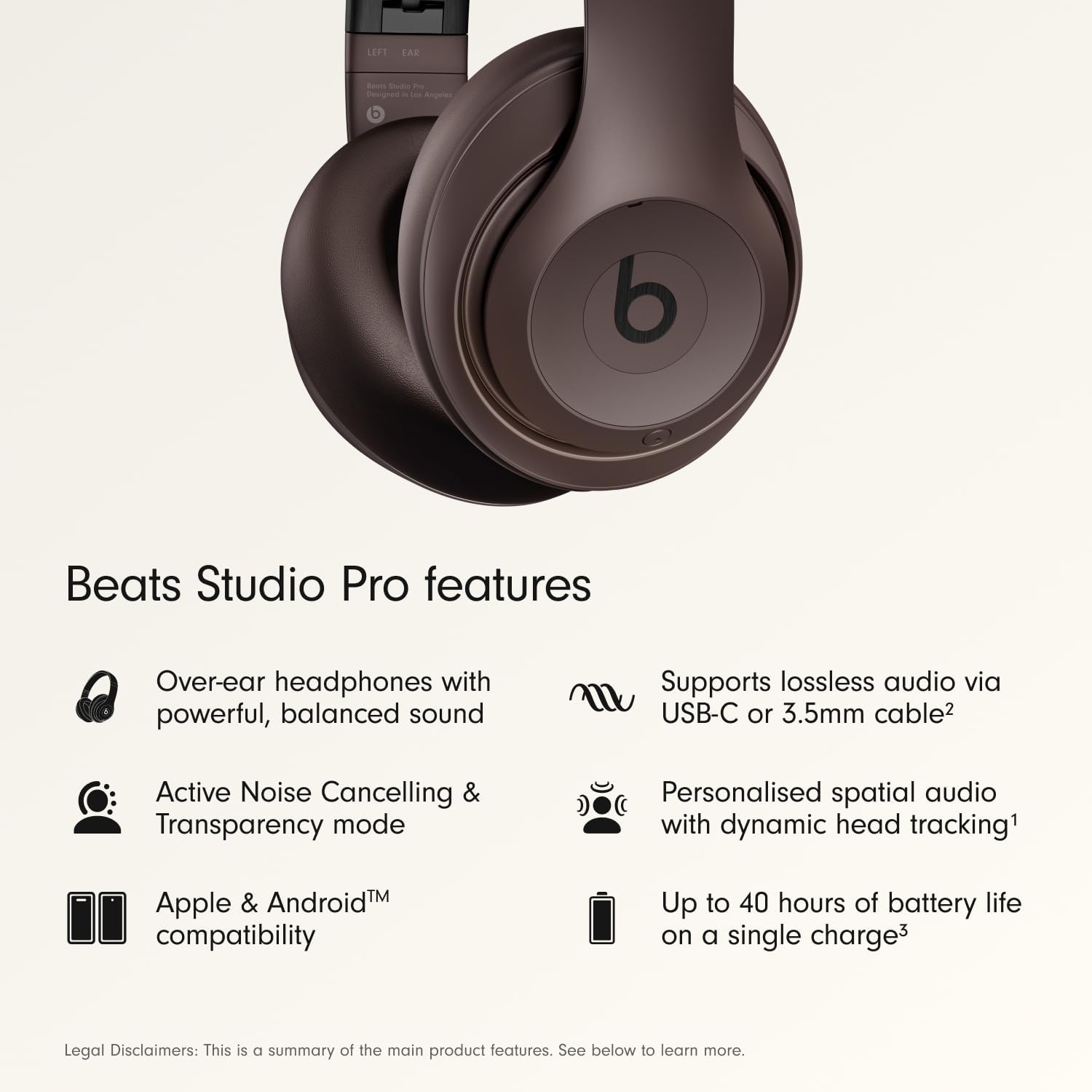 Detalle 2 de Beats over-ear headphones Studio Pro