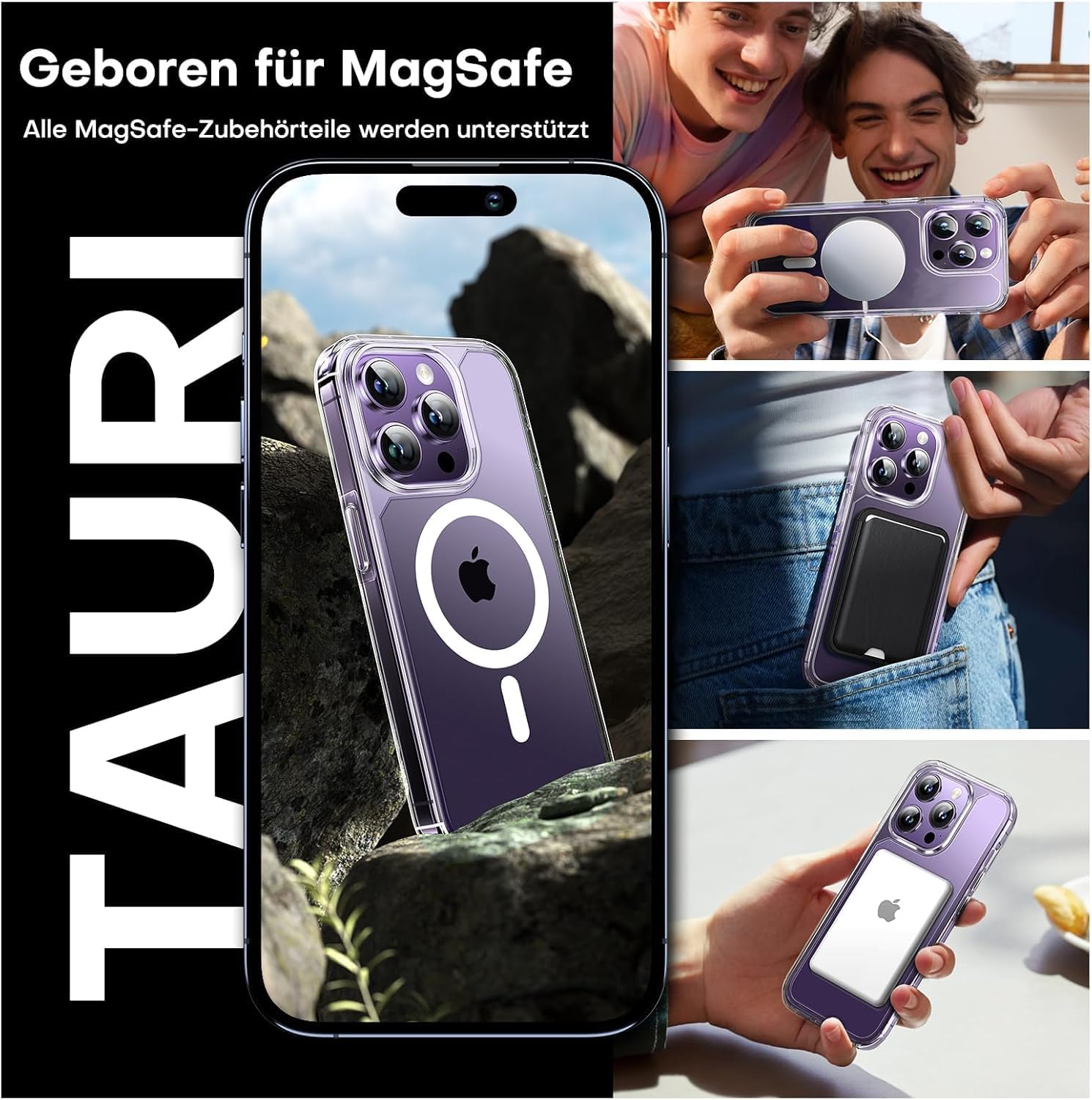 Thumbnail 6 de TAURI iPhone 14 Pro Hülle 6,1" transparent