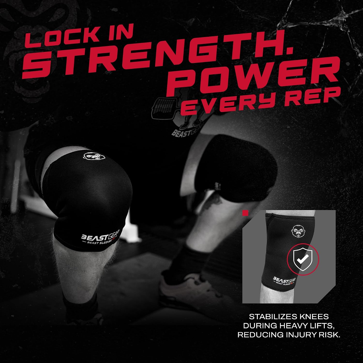 Detalle 2 de Beast Gear Sleeves Pro 7mm Knee Sleeves
