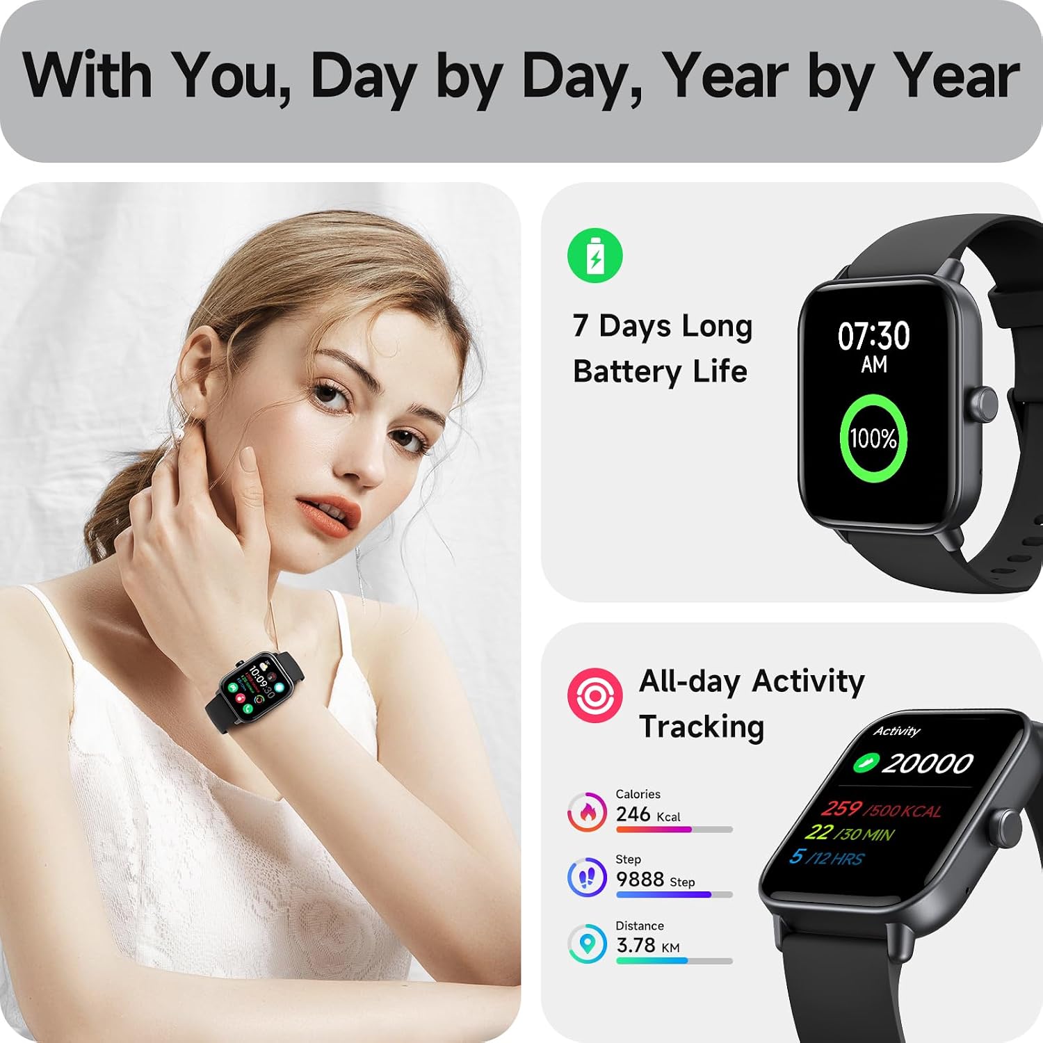 Thumbnail 3 de AEAC Smart Watch for Men 1.8 AI Alexa Built-in