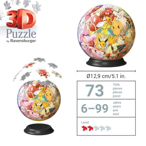 Thumbnail 4 de Ravensburger Puzzle 3D Bola Pokémon 72 piezas 🧩