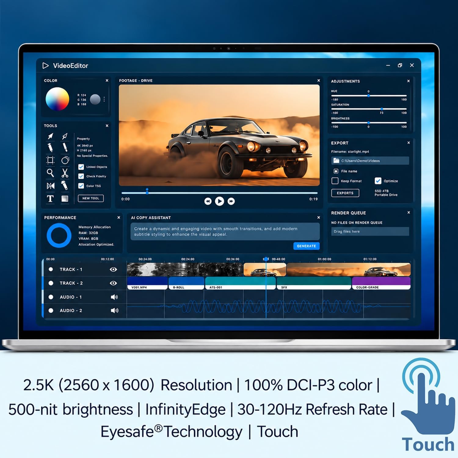 Detalle 2 de Dell XPS touchscreen laptop with 1TB SSD