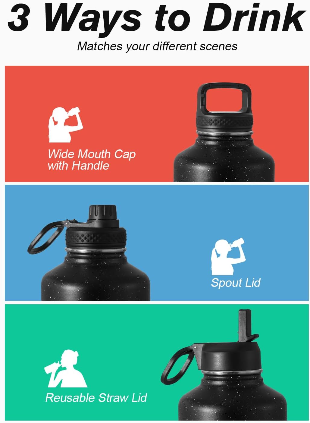Thumbnail 4 de Coolflask 64 oz Insulated Water Bottle