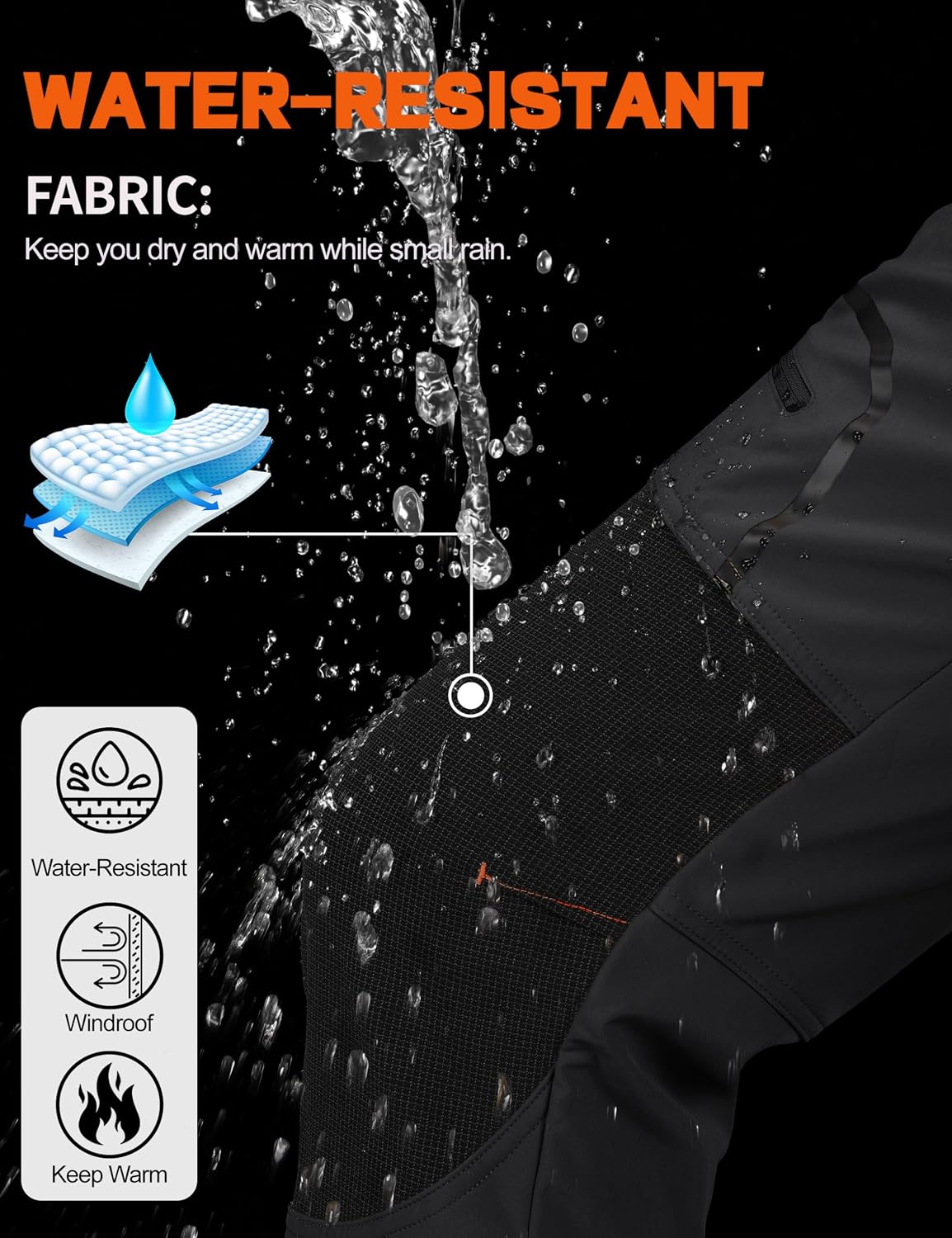 Detalle de TACVASEN hiking trousers with zip pockets