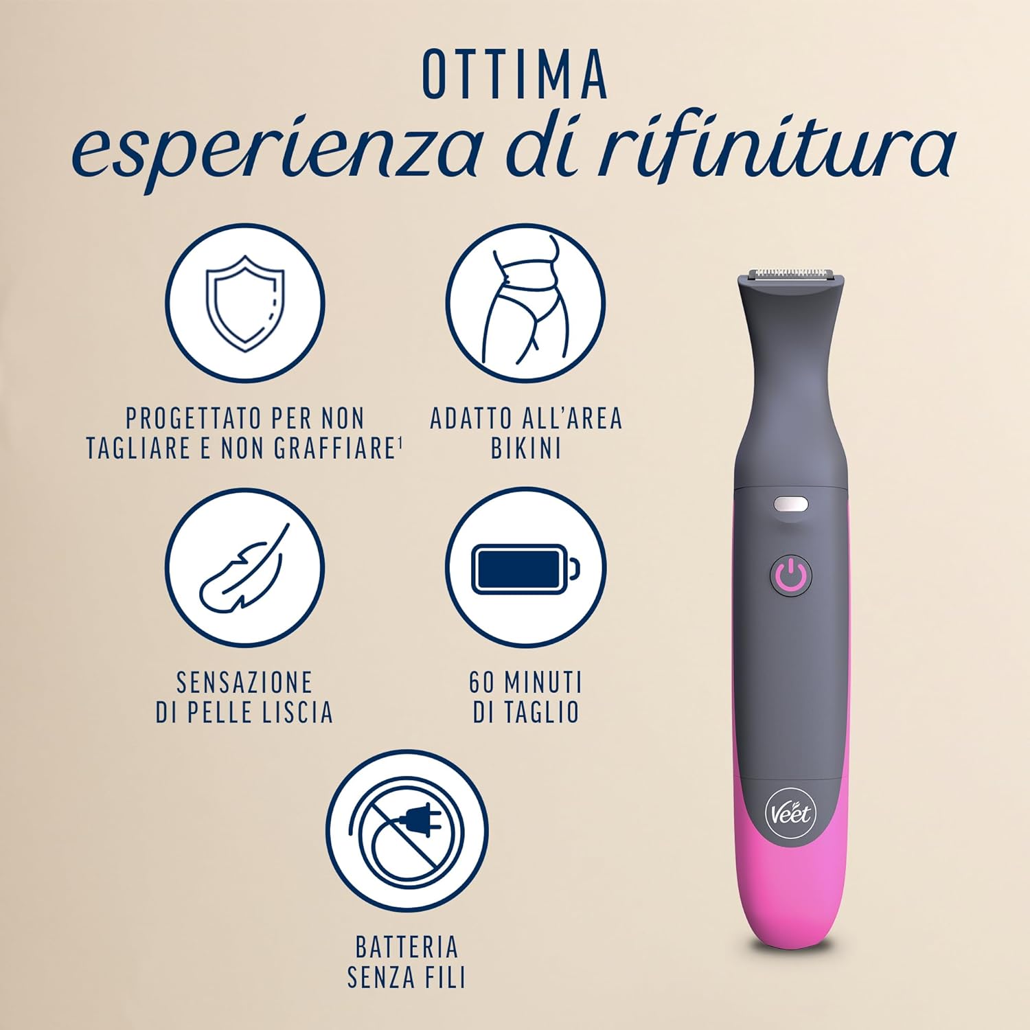 Thumbnail 3 de Veet Expert Trimmer rasoio elettrico 2 testine 🪒