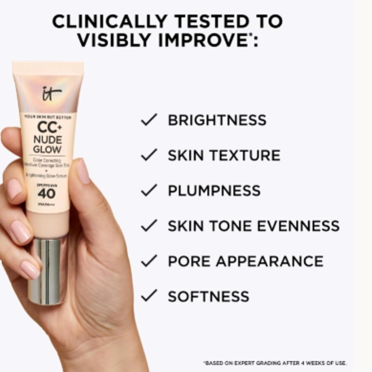 Detalle de IT Cosmetics Your Skin But Better CC+ and Nude Glow Lightweight Foundation — Medium Coverage in Fair Light