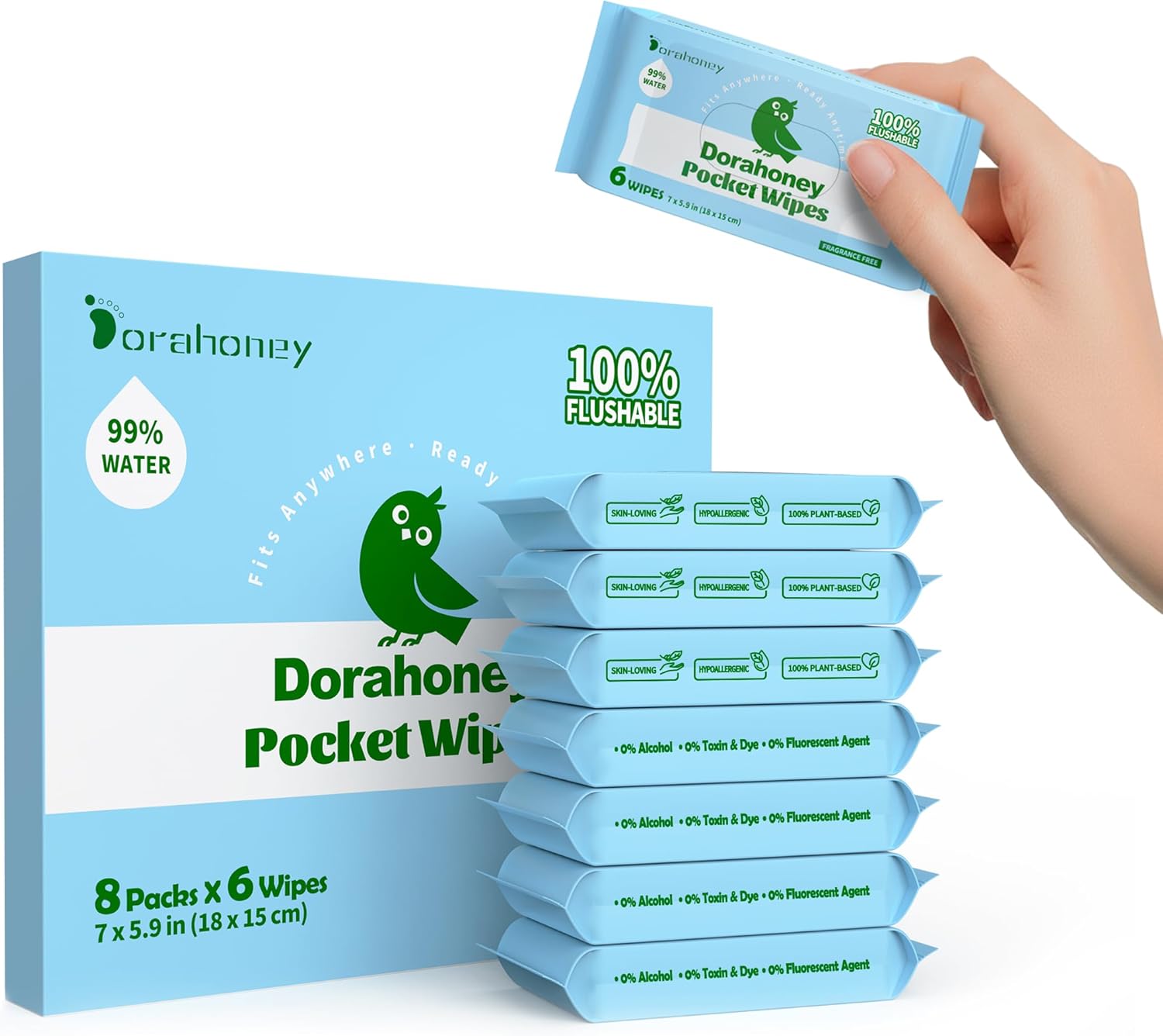Dorahoney Lingettes toilettes voyage 8