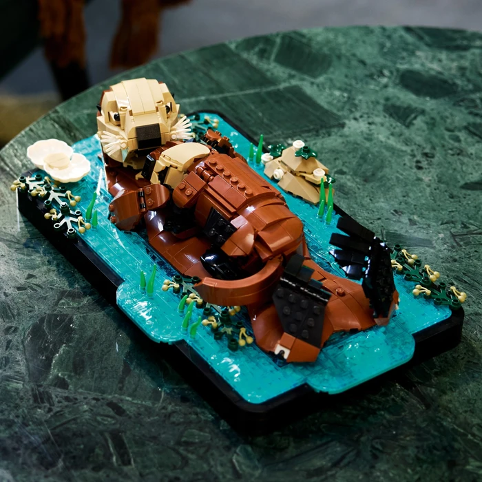 Detalle de LEGO Ideas Treibende Otter 21366 – ein beruhigendes Bauprojekt für Sammler und Dekoration
